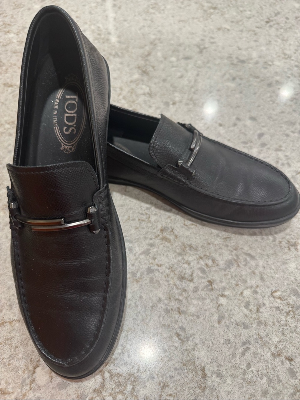 Tod's Black Leather Men's Loafers